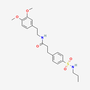 N-[2-(3,4-dimethoxyphenyl)ethyl]-3-{4-[(propylamino)sulfonyl]phenyl}propanamide