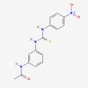 molecular formula C15H14N4O3S B4117918 N-[3-({[(4-nitrophenyl)amino]carbonothioyl}amino)phenyl]acetamide 
