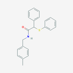 N-(4-methylbenzyl)-2-phenyl-2-(phenylsulfanyl)acetamide