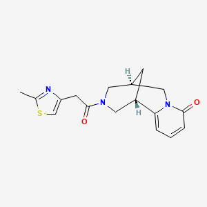 molecular formula C17H19N3O2S B4117932 (1S,5R)-3-[(2-methyl-1,3-thiazol-4-yl)acetyl]-1,2,3,4,5,6-hexahydro-8H-1,5-methanopyrido[1,2-a][1,5]diazocin-8-one 