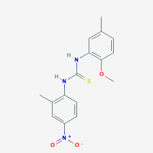 molecular formula C16H17N3O3S B4117952 N-(2-methoxy-5-methylphenyl)-N'-(2-methyl-4-nitrophenyl)thiourea 