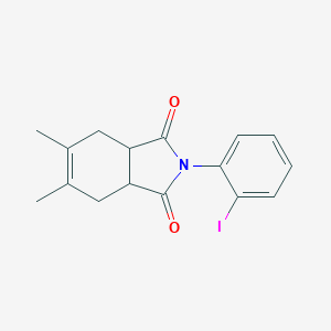 molecular formula C16H16INO2 B411798 2-(2-iodophenyl)-5,6-dimethyl-3a,4,7,7a-tetrahydro-1H-isoindole-1,3(2H)-dione 