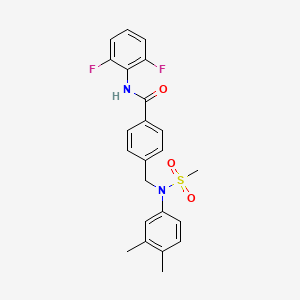 molecular formula C23H22F2N2O3S B4117986 N-(2,6-difluorophenyl)-4-{[(3,4-dimethylphenyl)(methylsulfonyl)amino]methyl}benzamide 