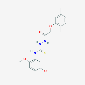molecular formula C19H23N3O4S B4117993 N-(2,5-dimethoxyphenyl)-2-[(2,5-dimethylphenoxy)acetyl]hydrazinecarbothioamide 