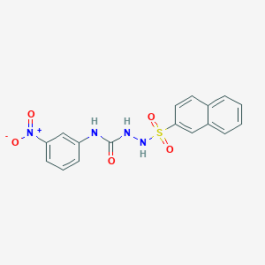 molecular formula C17H14N4O5S B4118018 2-(2-naphthylsulfonyl)-N-(3-nitrophenyl)hydrazinecarboxamide 