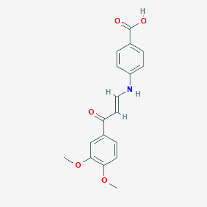 4-{[(1E)-3-(3,4-dimethoxyphenyl)-3-oxoprop-1-en-1-yl]amino}benzoic acid