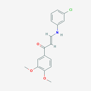 3-(3-Chloroanilino)-1-(3,4-dimethoxyphenyl)-2-propen-1-one