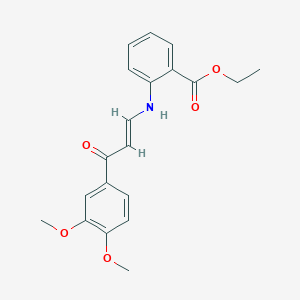 molecular formula C20H21NO5 B411807 Ethyl 2-{[3-(3,4-dimethoxyphenyl)-3-oxo-1-propenyl]amino}benzoate CAS No. 335206-04-7