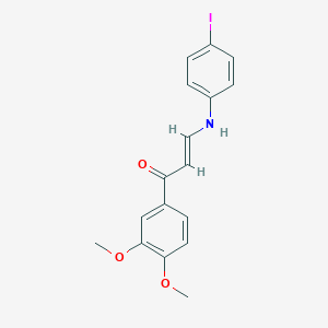 molecular formula C17H16INO3 B411808 1-(3,4-Dimethoxyphenyl)-3-(4-iodoanilino)-2-propen-1-one 