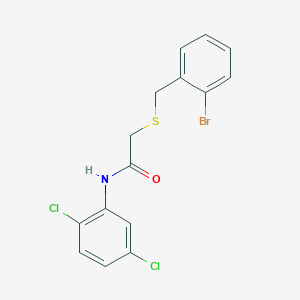 molecular formula C15H12BrCl2NOS B4118089 2-[(2-bromobenzyl)thio]-N-(2,5-dichlorophenyl)acetamide 