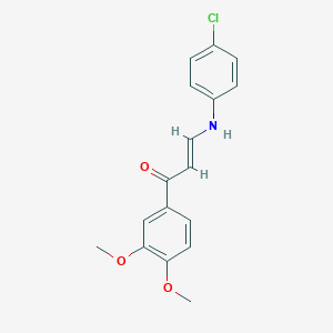3-(4-Chloroanilino)-1-(3,4-dimethoxyphenyl)-2-propen-1-one