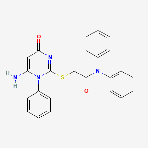 2-[(6-amino-4-oxo-1-phenyl-1,4-dihydro-2-pyrimidinyl)thio]-N,N-diphenylacetamide