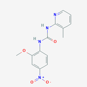 molecular formula C14H14N4O4 B4118138 N-(2-methoxy-4-nitrophenyl)-N'-(3-methyl-2-pyridinyl)urea 