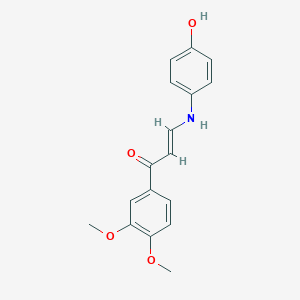 1-(3,4-Dimethoxyphenyl)-3-(4-hydroxyanilino)-2-propen-1-one