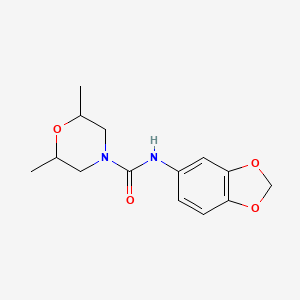 N-1,3-benzodioxol-5-yl-2,6-dimethyl-4-morpholinecarboxamide