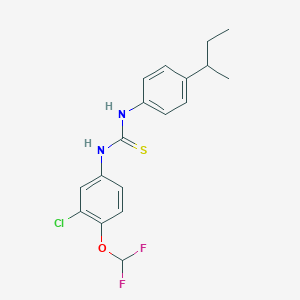 molecular formula C18H19ClF2N2OS B4118177 N-(4-sec-butylphenyl)-N'-[3-chloro-4-(difluoromethoxy)phenyl]thiourea 