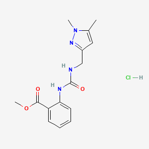 molecular formula C15H19ClN4O3 B4118184 methyl 2-[({[(1,5-dimethyl-1H-pyrazol-3-yl)methyl]amino}carbonyl)amino]benzoate hydrochloride 