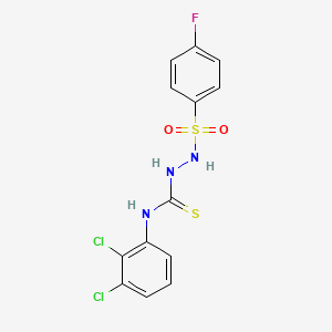 molecular formula C13H10Cl2FN3O2S2 B4118201 N-(2,3-dichlorophenyl)-2-[(4-fluorophenyl)sulfonyl]hydrazinecarbothioamide 