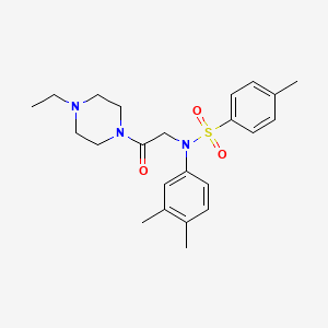 molecular formula C23H31N3O3S B4118204 N-(3,4-dimethylphenyl)-N-[2-(4-ethyl-1-piperazinyl)-2-oxoethyl]-4-methylbenzenesulfonamide 