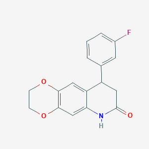 molecular formula C17H14FNO3 B4118209 9-(3-fluorophenyl)-2,3,8,9-tetrahydro[1,4]dioxino[2,3-g]quinolin-7(6H)-one 