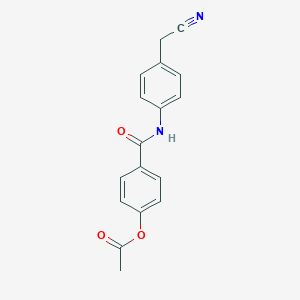 4-{[4-(Cyanomethyl)anilino]carbonyl}phenyl acetate