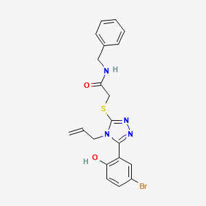 molecular formula C20H19BrN4O2S B4118214 2-{[4-allyl-5-(5-bromo-2-hydroxyphenyl)-4H-1,2,4-triazol-3-yl]thio}-N-benzylacetamide 