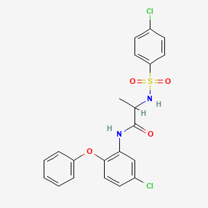 N~1~-(5-chloro-2-phenoxyphenyl)-N~2~-[(4-chlorophenyl)sulfonyl]alaninamide