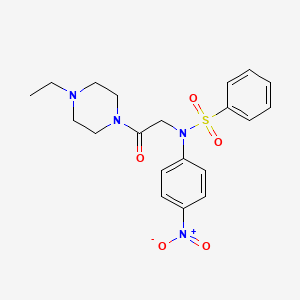 N-[2-(4-ethyl-1-piperazinyl)-2-oxoethyl]-N-(4-nitrophenyl)benzenesulfonamide
