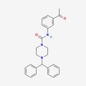 molecular formula C26H27N3O2 B4118267 N-(3-acetylphenyl)-4-(diphenylmethyl)-1-piperazinecarboxamide 