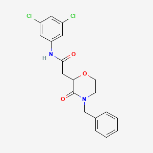 molecular formula C19H18Cl2N2O3 B4118291 2-(4-benzyl-3-oxo-2-morpholinyl)-N-(3,5-dichlorophenyl)acetamide 