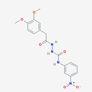 molecular formula C17H18N4O6 B4118298 2-[(3,4-dimethoxyphenyl)acetyl]-N-(3-nitrophenyl)hydrazinecarboxamide 