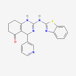 2-(1,3-benzothiazol-2-ylamino)-4-(3-pyridinyl)-4,6,7,8-tetrahydro-5(1H)-quinazolinone