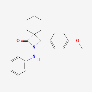 molecular formula C21H24N2O2 B4118322 2-anilino-3-(4-methoxyphenyl)-2-azaspiro[3.5]nonan-1-one 