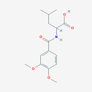 molecular formula C15H21NO5 B4118333 N-(3,4-dimethoxybenzoyl)leucine 