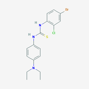 molecular formula C17H19BrClN3S B4118350 N-(4-bromo-2-chlorophenyl)-N'-[4-(diethylamino)phenyl]thiourea 