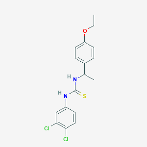 molecular formula C17H18Cl2N2OS B4118358 N-(3,4-dichlorophenyl)-N'-[1-(4-ethoxyphenyl)ethyl]thiourea 