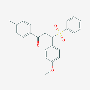 molecular formula C23H22O4S B411837 3-(4-Methoxyphenyl)-1-(4-methylphenyl)-3-(phenylsulfonyl)propan-1-one CAS No. 315242-22-9