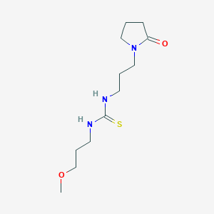 molecular formula C12H23N3O2S B4118393 N-(3-methoxypropyl)-N'-[3-(2-oxo-1-pyrrolidinyl)propyl]thiourea 