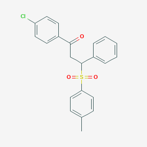 molecular formula C22H19ClO3S B411840 1-(4-Chlorophenyl)-3-[(4-methylphenyl)sulfonyl]-3-phenyl-1-propanone CAS No. 201415-63-6