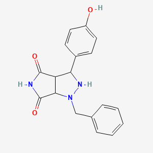 molecular formula C18H17N3O3 B4118402 1-benzyl-3-(4-hydroxyphenyl)tetrahydropyrrolo[3,4-c]pyrazole-4,6(1H,5H)-dione 