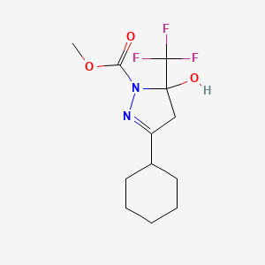 methyl 3-cyclohexyl-5-hydroxy-5-(trifluoromethyl)-4,5-dihydro-1H-pyrazole-1-carboxylate