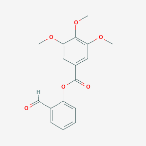 molecular formula C17H16O6 B411843 2-Formylphenyl 3,4,5-trimethoxybenzoate 