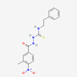 molecular formula C17H18N4O3S B4118431 2-(3-methyl-4-nitrobenzoyl)-N-(2-phenylethyl)hydrazinecarbothioamide 