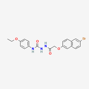 molecular formula C21H20BrN3O4 B4118443 2-{[(6-bromo-2-naphthyl)oxy]acetyl}-N-(4-ethoxyphenyl)hydrazinecarboxamide 