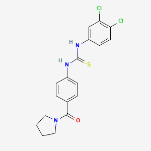 N-(3,4-dichlorophenyl)-N'-[4-(1-pyrrolidinylcarbonyl)phenyl]thiourea