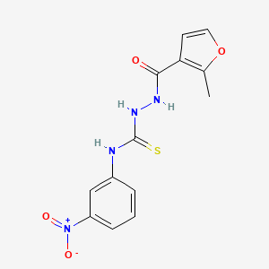 molecular formula C13H12N4O4S B4118457 2-(2-methyl-3-furoyl)-N-(3-nitrophenyl)hydrazinecarbothioamide 
