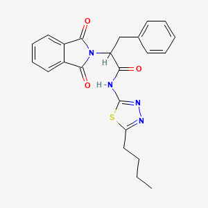 molecular formula C23H22N4O3S B4118459 N-(5-butyl-1,3,4-thiadiazol-2-yl)-2-(1,3-dioxo-1,3-dihydro-2H-isoindol-2-yl)-3-phenylpropanamide 