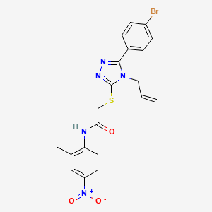 molecular formula C20H18BrN5O3S B4118463 2-{[4-allyl-5-(4-bromophenyl)-4H-1,2,4-triazol-3-yl]thio}-N-(2-methyl-4-nitrophenyl)acetamide 