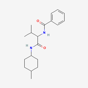 molecular formula C19H28N2O2 B4118472 N-(2-methyl-1-{[(4-methylcyclohexyl)amino]carbonyl}propyl)benzamide 