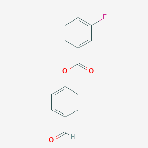 molecular formula C14H9FO3 B411848 4-Formylphenyl 3-fluorobenzoate 